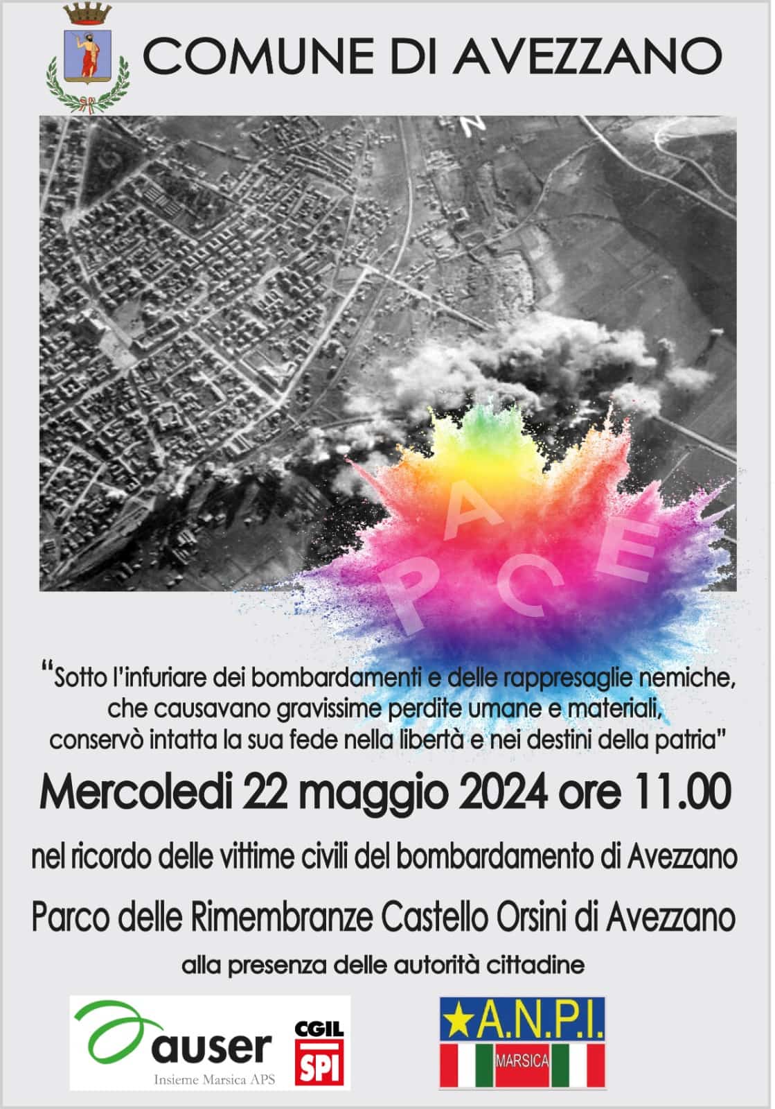ricordo vittime bombardamento avezzano