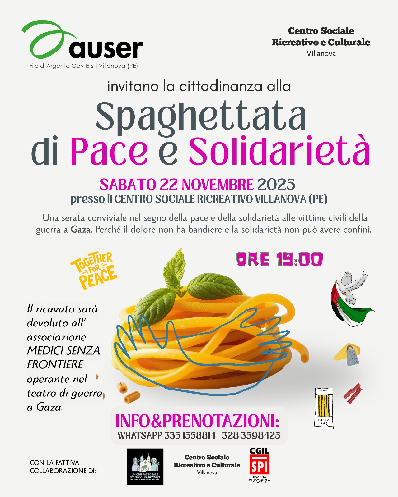 Spaghettata di pace e solidarietà